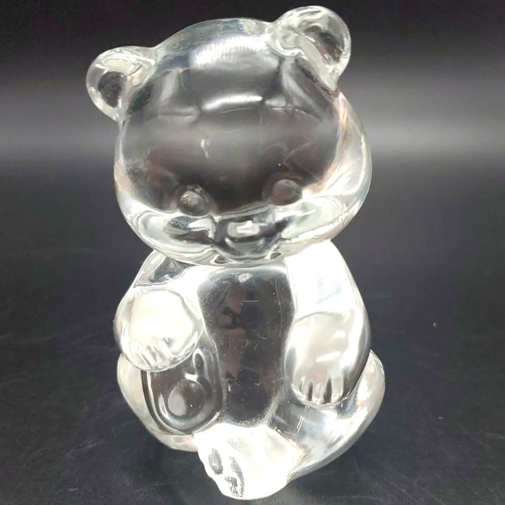Vintage Fenton Glass Teddy Bear Figurine